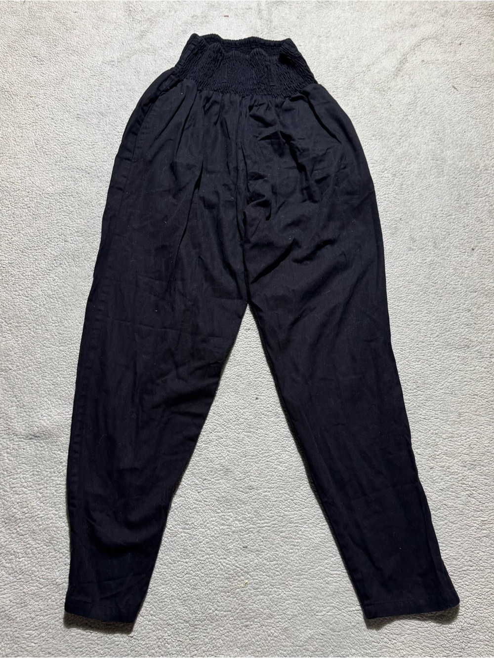 Lucy & Yak Pants Womens Small Black Alexa Trousers Stretch Waist Organic Cotton